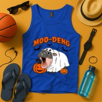 Funny Moo Deng Halloween Boo Ghost Costume Moodeng Lover Tank Top