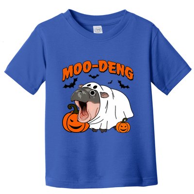 Funny Moo Deng Halloween Boo Ghost Costume Moodeng Lover Toddler T-Shirt