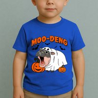 Funny Moo Deng Halloween Boo Ghost Costume Moodeng Lover Toddler T-Shirt