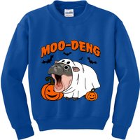 Funny Moo Deng Halloween Boo Ghost Costume Moodeng Lover Kids Sweatshirt