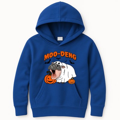 Funny Moo Deng Halloween Boo Ghost Costume Moodeng Lover Kids Hoodie