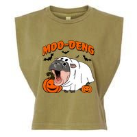 Funny Moo Deng Halloween Boo Ghost Costume Moodeng Lover Garment-Dyed Women's Muscle Tee