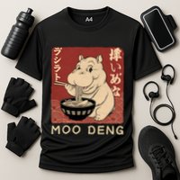 Funny Moo Deng Ramen Noodle Japanese Cooling Performance Crew T-Shirt