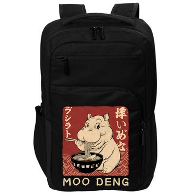 Funny Moo Deng Ramen Noodle Japanese Impact Tech Backpack