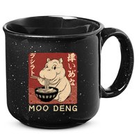 Funny Moo Deng Ramen Noodle Japanese 15oz Campfire Ceramic Mug