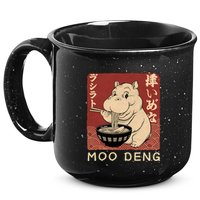 Funny Moo Deng Ramen Noodle Japanese 15oz Campfire Ceramic Mug