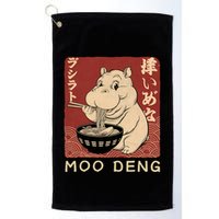 Funny Moo Deng Ramen Noodle Japanese Golf Towel