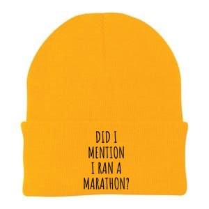 Funny Marathon Did I Mention I Ran A Marathon Knit Cap Winter Beanie