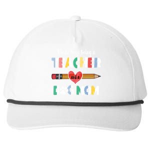 Funny Mothers Day For Teacher Dog Lover Dog Mom Teacher Cool Gift Snapback Five-Panel Rope Hat