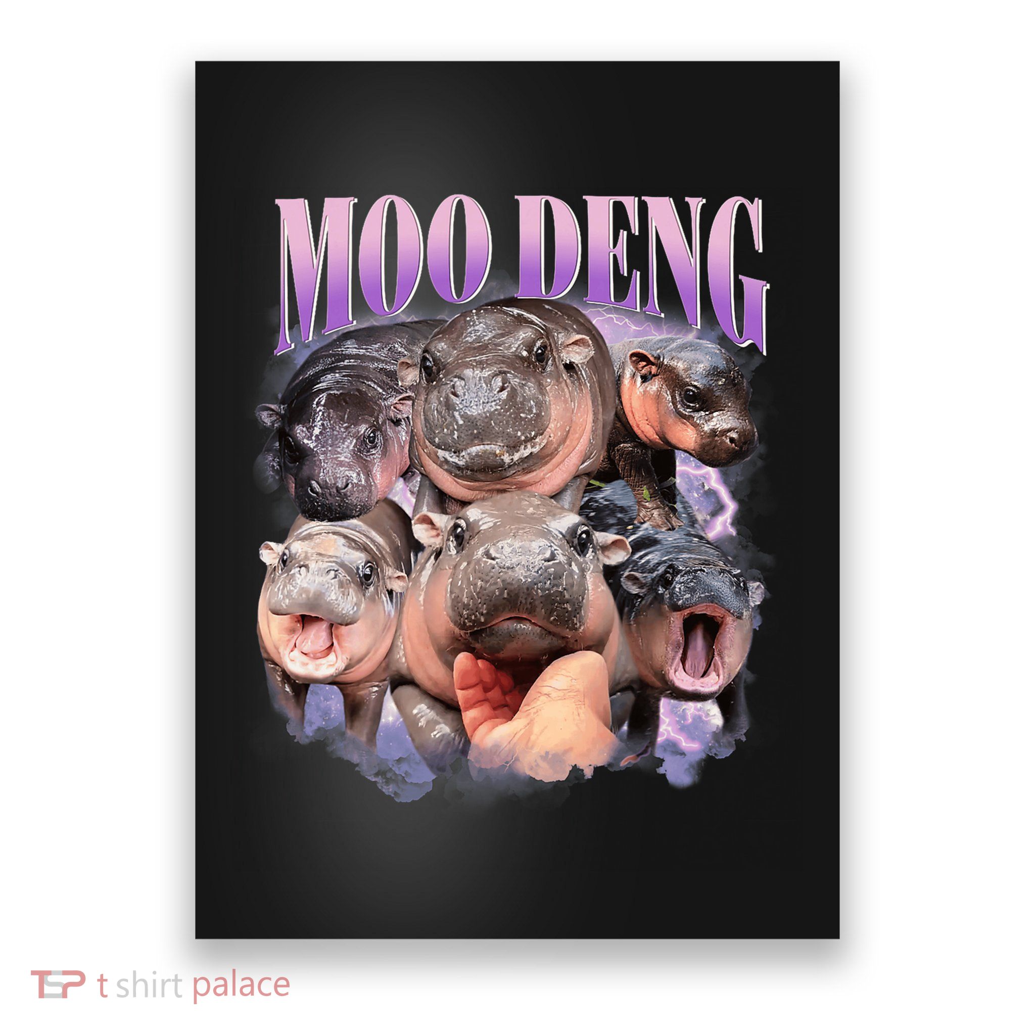Funny Moo Deng Baby Pygmy Hippo Cute Zoo For Family Cute Gift Poster