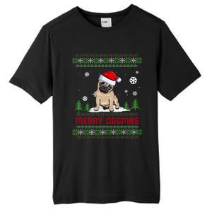 Funny Merry Dogmas Frenchie Santa Hat Ugly Christmas Sweater Gift Tall Fusion ChromaSoft Performance T-Shirt