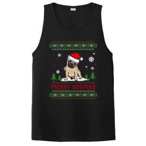 Funny Merry Dogmas Frenchie Santa Hat Ugly Christmas Sweater Gift PosiCharge Competitor Tank