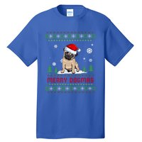 Funny Merry Dogmas Frenchie Santa Hat Ugly Christmas Sweater Gift Tall T-Shirt