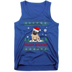 Funny Merry Dogmas Frenchie Santa Hat Ugly Christmas Sweater Gift Tank Top