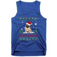 Funny Merry Dogmas Frenchie Santa Hat Ugly Christmas Sweater Gift Tank Top