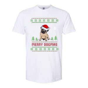 Funny Merry Dogmas Frenchie Santa Hat Ugly Christmas Sweater Gift Softstyle CVC T-Shirt