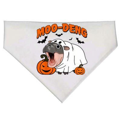 Funny Moo Deng Halloween Boo Ghost Costume Moodeng Lover USA-Made Doggie Bandana