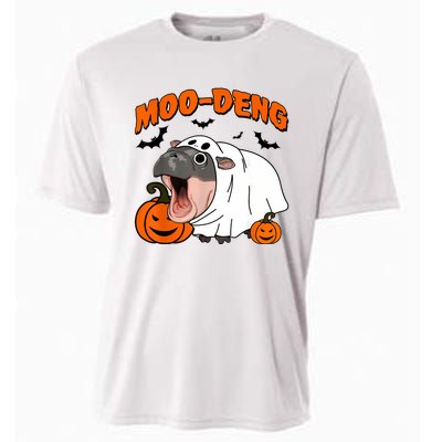 Funny Moo Deng Halloween Boo Ghost Costume Moodeng Lover Cooling Performance Crew T-Shirt