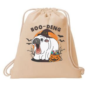 Funny Moo Deng Pumpkin Halloween Costumes Pygmy Hippopotamus Drawstring Bag