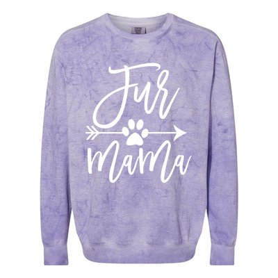 Fur Mama Dog And Cat Mom Furmama Gift Colorblast Crewneck Sweatshirt