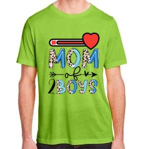 Funny Mothers Day Mom of 2Boys Leopard Wo Adult ChromaSoft Performance T-Shirt