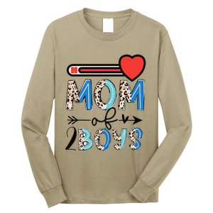 Funny Mothers Day Mom of 2Boys Leopard Wo Long Sleeve Shirt