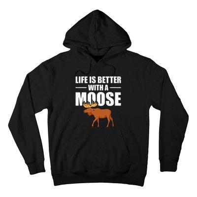 Funny Moose Design For  Mammal Animal Hoodie