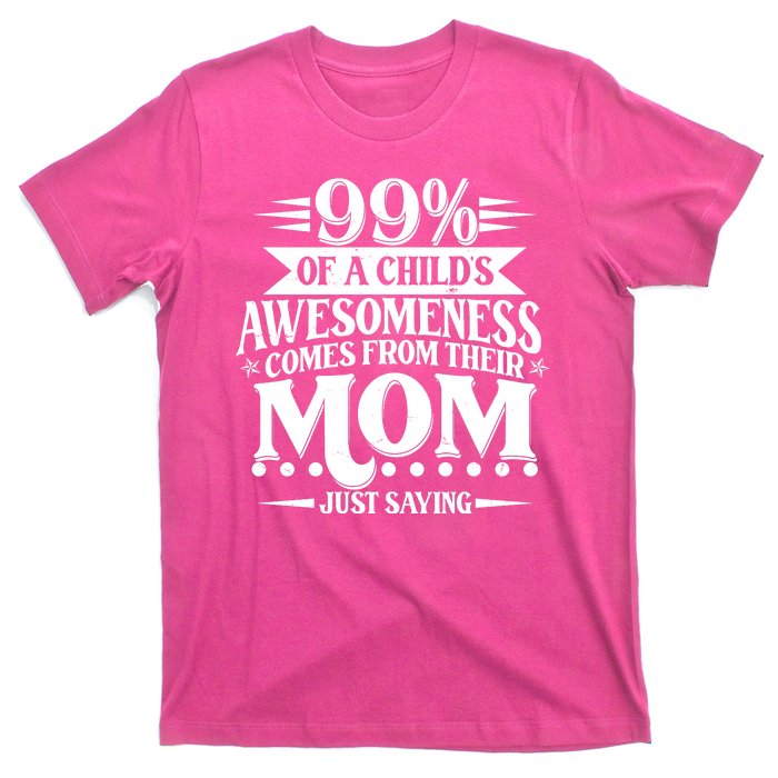 Funny Mothers Day 99 Percent Of A Childs Awesomeness Comes From Their Mom T-Shirt