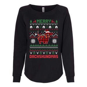 Funny Merry Dachshundmas Ugly Christmas Sweater Dachshund Meaningful Gift Womens California Wash Sweatshirt