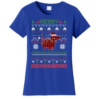 Funny Merry Dachshundmas Ugly Christmas Sweater Dachshund Meaningful Gift Women's T-Shirt