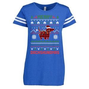 Funny Merry Dachshundmas Ugly Christmas Sweater Dachshund Meaningful Gift Enza Ladies Jersey Football T-Shirt