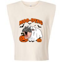 Funny Moo Deng Halloween Boo Ghost Costume Moo Deng Lover Garment-Dyed Women's Muscle Tee