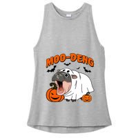 Funny Moo Deng Halloween Boo Ghost Costume Moo Deng Lover Ladies PosiCharge Tri-Blend Wicking Tank