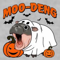 Funny Moo Deng Halloween Boo Ghost Costume Moo Deng Lover Ladies PosiCharge Tri-Blend Wicking Tank