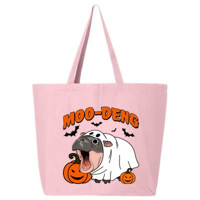 Funny Moo Deng Halloween Boo Ghost Costume Moo Deng Lover 25L Jumbo Tote