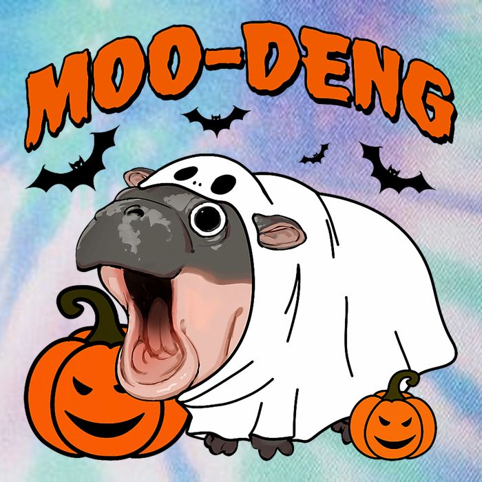 Funny Moo Deng Halloween Boo Ghost Costume Moo Deng Lover Legacy Tie Dye Trucker Hat