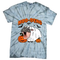 Funny Moo Deng Halloween Boo Ghost Costume Moo Deng Lover Tie-Dye T-Shirt