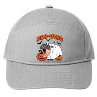 Funny Moo Deng Halloween Boo Ghost Costume Moo Deng Lover 7-Panel Snapback Hat