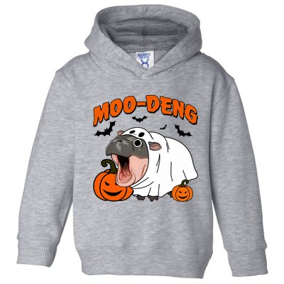 Funny Moo Deng Halloween Boo Ghost Costume Moo Deng Lover Toddler Hoodie
