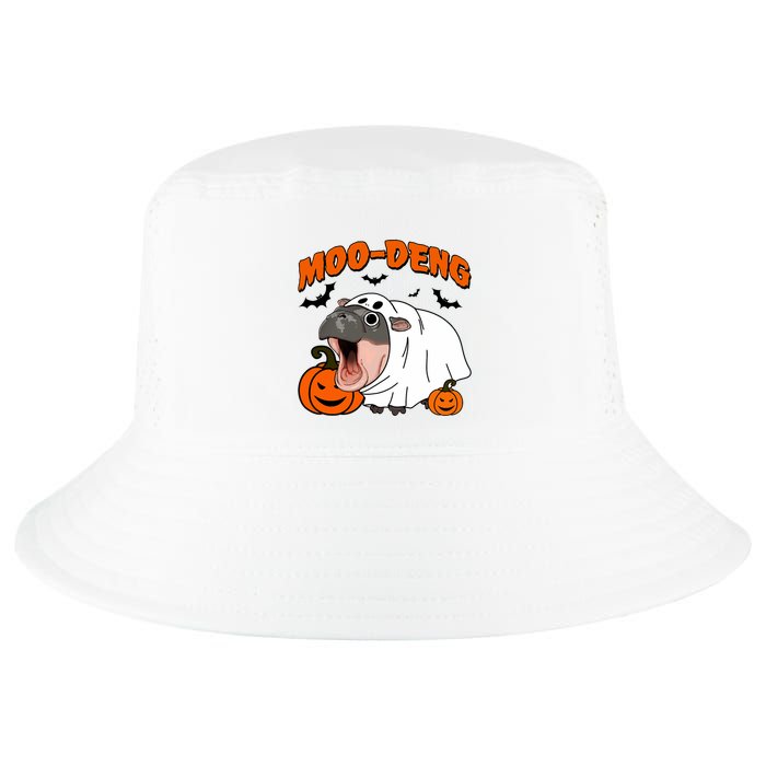 Funny Moo Deng Halloween Boo Ghost Costume Moo Deng Lover Cool Comfort Performance Bucket Hat