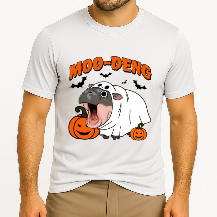 Funny Moo Deng Halloween Boo Ghost Costume Moo Deng Lover Performance Shirt