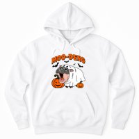 Funny Moo Deng Halloween Boo Ghost Costume Moo Deng Lover Hoodie