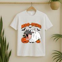 Funny Moo Deng Halloween Boo Ghost Costume Moo Deng Lover T-Shirt
