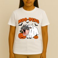 Funny Moo Deng Halloween Boo Ghost Costume Moo Deng Lover T-Shirt