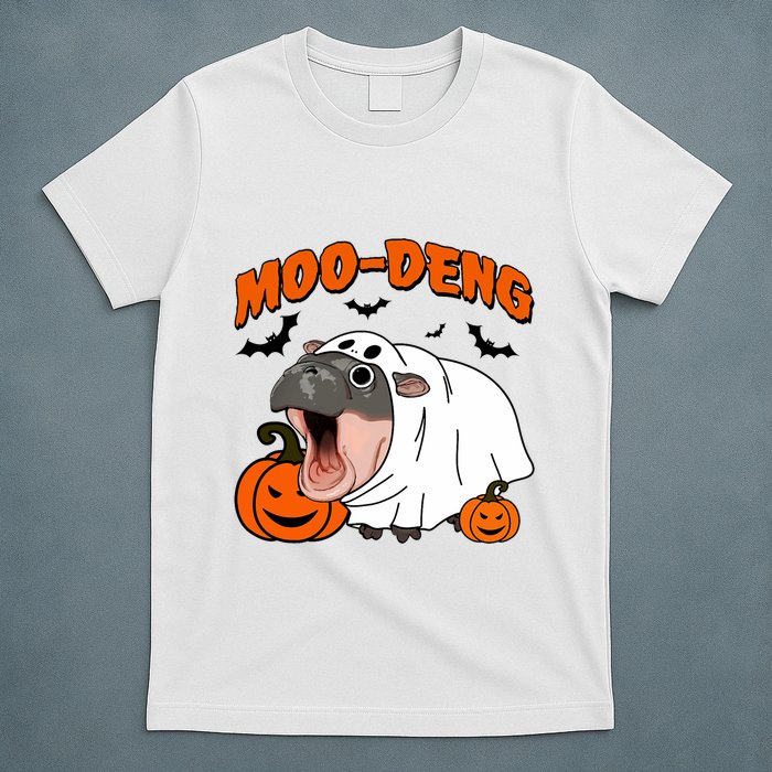 Funny Moo Deng Halloween Boo Ghost Costume Moo Deng Lover T-Shirt