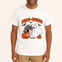 Funny Moo Deng Halloween Boo Ghost Costume Moo Deng Lover Tall T-Shirt