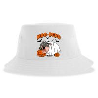Funny Moo Deng Halloween Boo Ghost Costume Moo Deng Lover Sustainable Bucket Hat