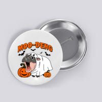 Funny Moo Deng Halloween Boo Ghost Costume Moo Deng Lover Button