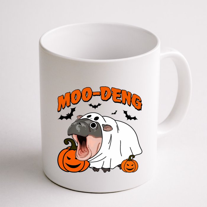 Funny Moo Deng Halloween Boo Ghost Costume Moo Deng Lover Mug