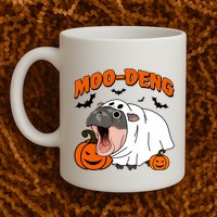 Funny Moo Deng Halloween Boo Ghost Costume Moo Deng Lover Mug